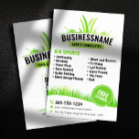 Weiße Rasenpflege Landscaping Mowing Lawncare Flyer<br><div class="desc">Dieses elegante und berufliche Flyer-Design eignet sich perfekt für jede Rasenpflege oder Landschaftsgestaltung. Der weiße Hintergrund bildet einen auffallenden Kontrast zu den lebhaften grünen Gras- und Rasenmäherikonen und schafft so einen unvergesslichen visuellen Effekt. Wichtigste Merkmale: Modernes und sauberes Design: Das einfache und unkomplizierte Layout sorgt dafür, dass Ihre Kontaktinformationen leicht...</div>