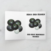 Weiße Rasenschüsseln, glücklich zum Geburtstag Karte (Innenseite)