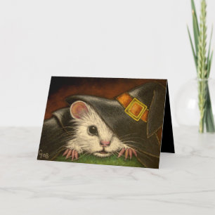 WEIßE RATTEN HALLOWEEN Karte