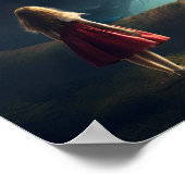 Weiße Raupe und Alice im Wunderland Poster (Ecke)