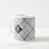 WEISSE RAUTE STRICK Weiße Tasse + Erste Stufe II (Vorderseite Links)