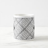 WEISSE RAUTE STRICK Weiße Tasse + Erste Stufe II (Mittel)