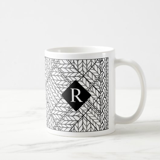 WEISSE RAUTE STRICK Weiße Tasse + Erste Stufe II (Rechts)