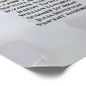 Weiße Reflektionen 16 Tabelle Hochsitzdiagramm Poster (Ecke)