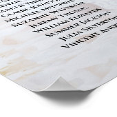 Weiße Reflektionen 8 Tabelle Hochsitzdiagramm Poster (Ecke)