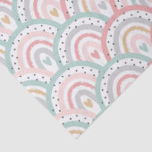 Weiße Regenbogen und Herzpastel Seidenpapier (Detail)