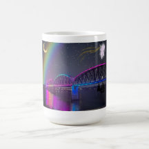 Weiße Regenbogenbrücke Tasse