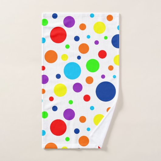 Weiße Regenbogenflächen Badetuch Set (Handtuch)