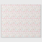 Weiße Regenbogenmuster Geschenkpapier (Flach)