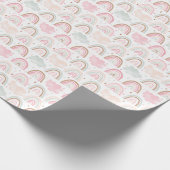 Weiße Regenbogenmuster Geschenkpapier (Ecke)