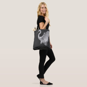 Weiße Reiher-Tragetasche Tasche