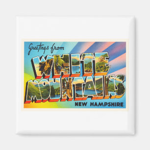 Weiße Reise-Andenken des GebirgsNew Hampshire-NH Magnet