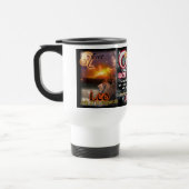 Weiße Reise der Löwe-Jungfrauspitzen-Astrologie Reisebecher (Links)