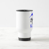 Weiße Reise-Tasse mit Kohl-Logo Reisebecher (Mittel)