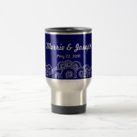 Weiße reizend Wirbels-Reise-Tasse