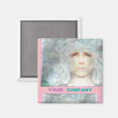 Weiße Renaissance Magnet (Vorderseite/Rückseite)