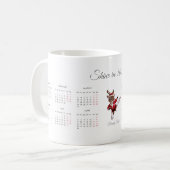 Weiße Rentiere 2025 Kalender Kaffeetasse (Vorderseite Links)