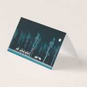 Weiße Rentiere, Schneehütte, Mondlicht Nacht (Vorderseite)