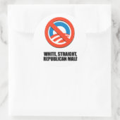 Weiße republikanische Frau Runder Aufkleber (Tasche)