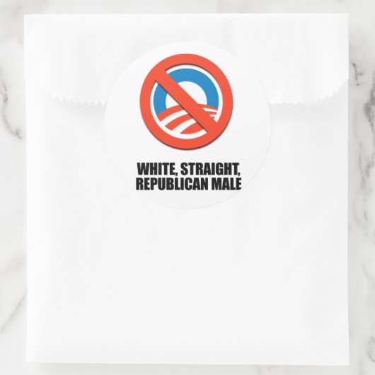 Weiße republikanische Frau Runder Aufkleber (Tasche)