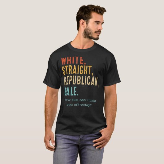Weiße republikanische Male Republikaner T-Shirt (Vorne ganz)