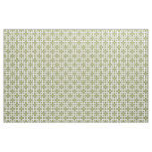 Weiße Retro-Chic-Quadrate-Muster auf Olive Green Stoff (Fat Quarter (45,7 x 55,9 cm))