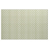 Weiße Retro-Chic-Quadrate-Muster auf Olive Green Stoff (Yard (91,4 cm))