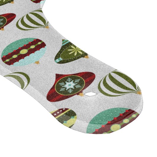 Weiße Retro Weihnachtsbaum-Verzierungen Schneidebrett (Ecke)