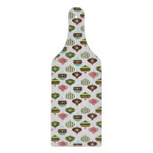 Weiße Retro Weihnachtsbaum-Verzierungen Schneidebrett (Vorderseite)