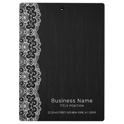 Weiße Retrospitze Klemmbrett (Rückseite)