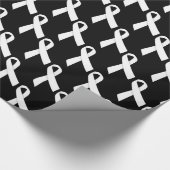 Weiße Ribbons Geschenkpapier (Ecke)