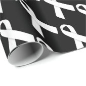 Weiße Ribbons Geschenkpapier (Rolleneckpunkt)