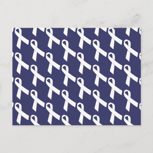 Weiße Ribbons Postkarte (Vorderseite)
