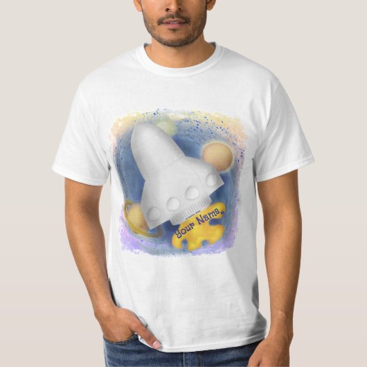 weiße Rocket T-Shirt (Vorderseite)