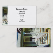 Weiße Rockstühle auf der Veranda Visitenkarte (Vorne/Hinten)