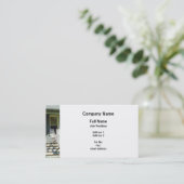 Weiße Rockstühle auf der Veranda Visitenkarte (Stehend Vorderseite)