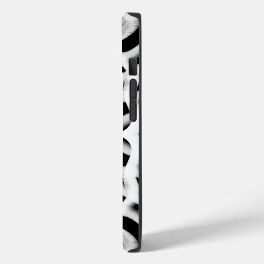 Weiße Rohrleitung auf schwarz Case-Mate iPhone Hülle (Rückseite / Links)