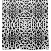 Weiße Rohrleitung auf schwarz Duschvorhang (Vorderseite)