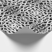 Weiße Rohrleitung auf schwarz Geschenkpapier (Ecke)