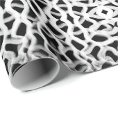 Weiße Rohrleitung auf schwarz Geschenkpapier (Rolleneckpunkt)