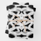 Weiße Rohrleitung auf schwarz Geschenkpapier Set (Beispiel)