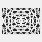 Weiße Rohrleitung auf schwarz Geschenkpapier Set (Vorderseite)