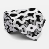 Weiße Rohrleitung auf schwarz Krawatte (Gerollt)