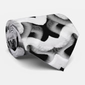 Weiße Rohrleitung auf schwarz Krawatte (Gerollt)