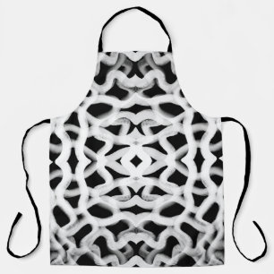 Weiße Rohrleitung auf schwarz Schürze