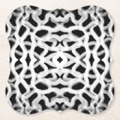 Weiße Rohrleitung auf schwarz Untersetzer (Vorderseite)