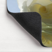 weiße romantische Rose Mousepad (Ecke)