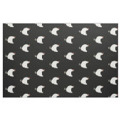 Weiße Rooster auf schwarzem Hintergrund Stoff (Fat Quarter (45,7 x 55,9 cm))