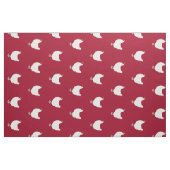Weiße Rooster im roten Hintergrund Stoff (Fat Quarter (45,7 x 55,9 cm))