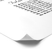 Weiße, rosa Blume als Rahmen Poster (Ecke)